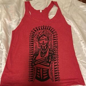Calavera: Red Graphic Tank Top size L- New